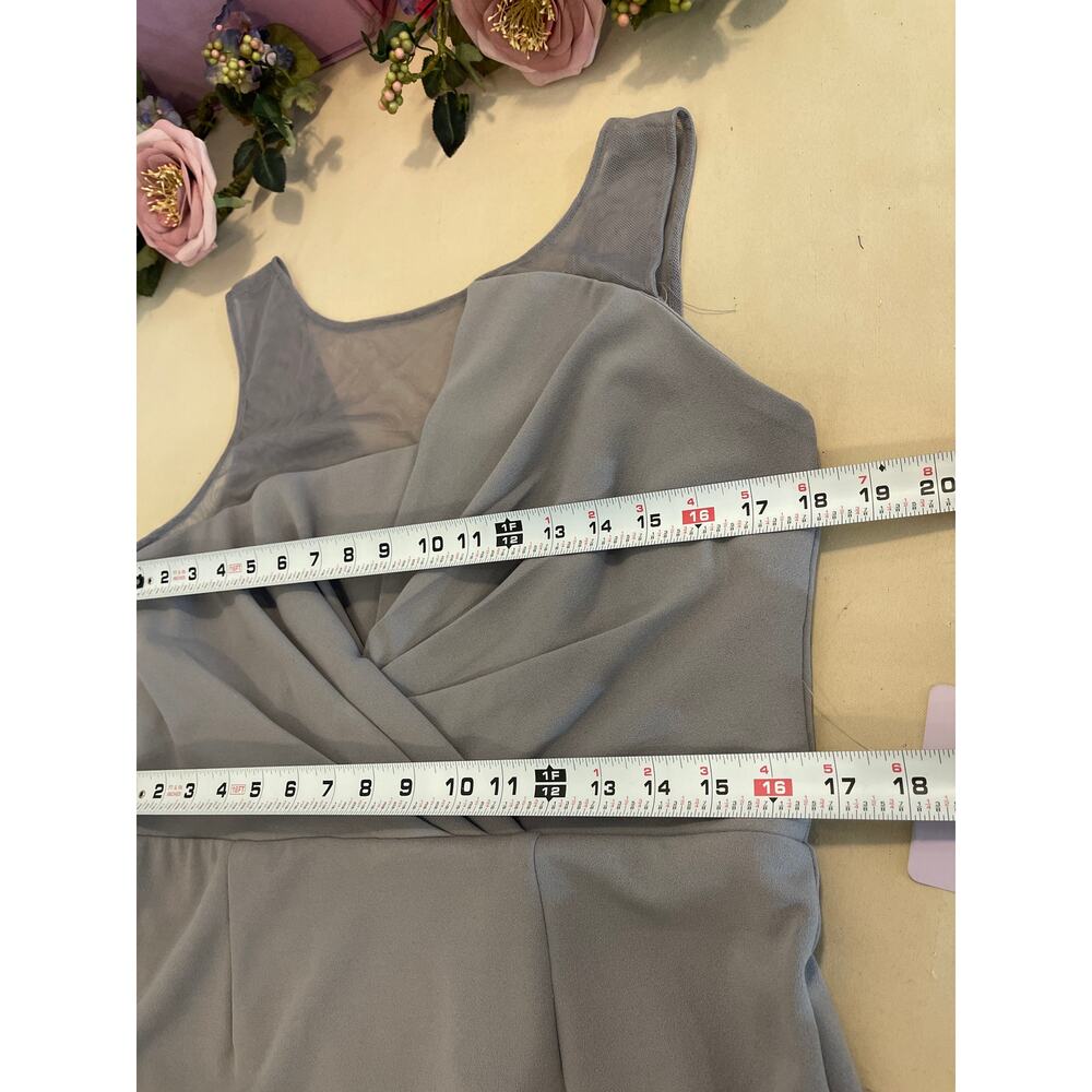 JS Collection Shift Dress Women's 12 Silver Scoop Neck Sleeveless Cocktail Party - Picture 10 of 11